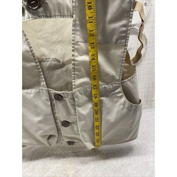 Vtg 10-X Mfg Co. Hunting Sporting Duck Shooting Vest 32 Pad on Shoulder Khaki - Picture 10 of 11